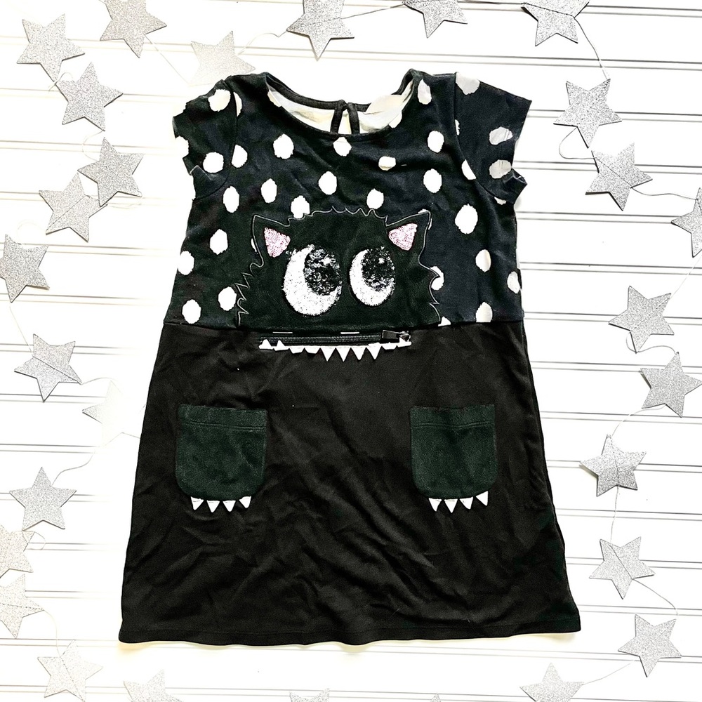 H&M black cat dress